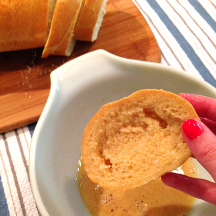 Strawberry Mint French Toast - Soak bread