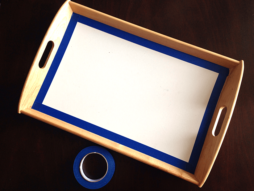 DIY Geometric Gold Painted Tray 1