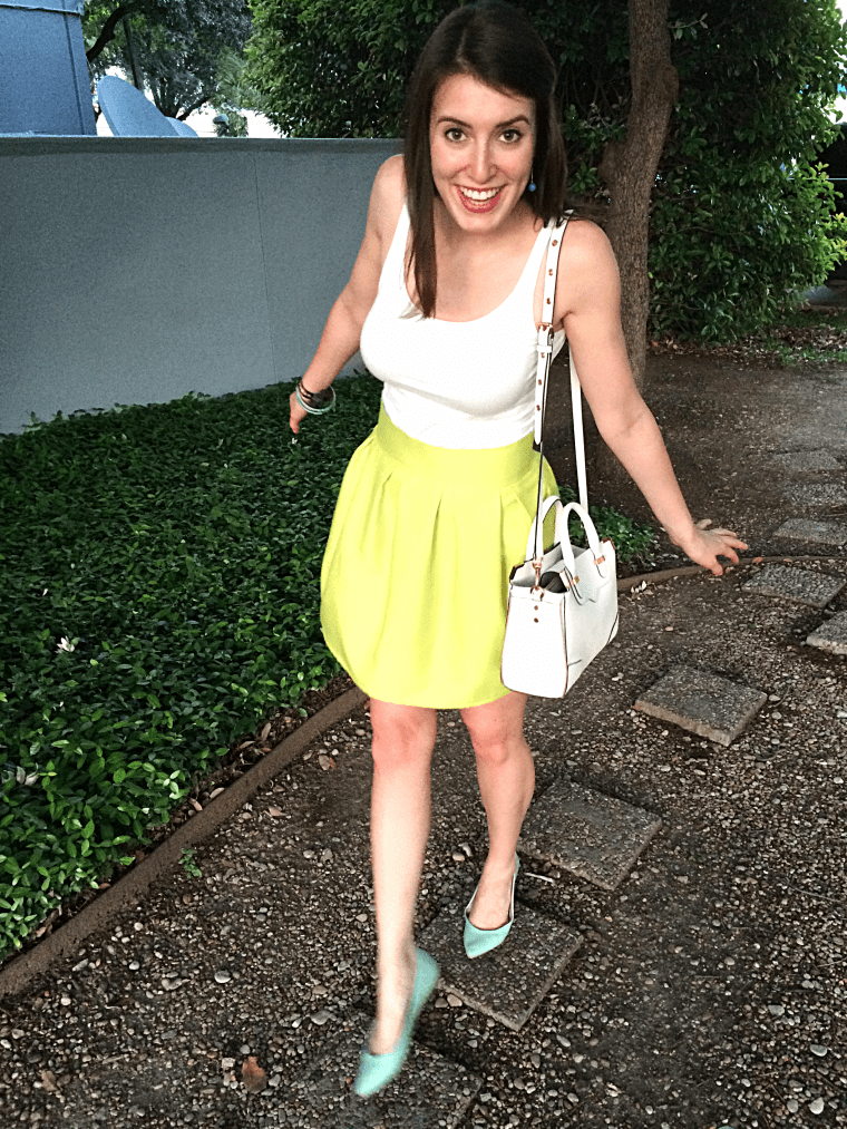 Chartreuse Pleated Skirt Tutorial by Bunny Baubles 6