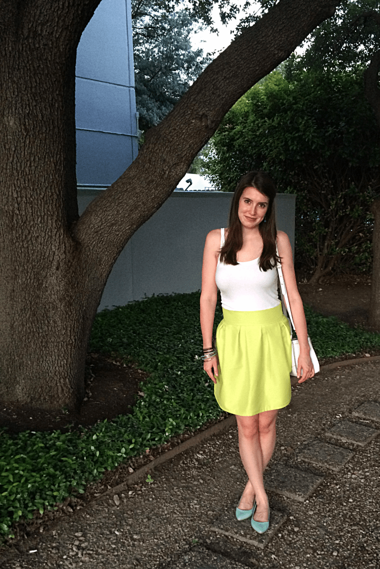 Chartreuse Pleated Skirt Tutorial by Bunny Baubles 7