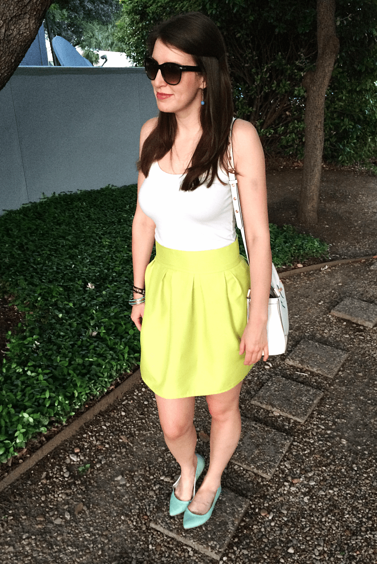 Chartreuse Pleated Skirt Tutorial by Bunny Baubles 9