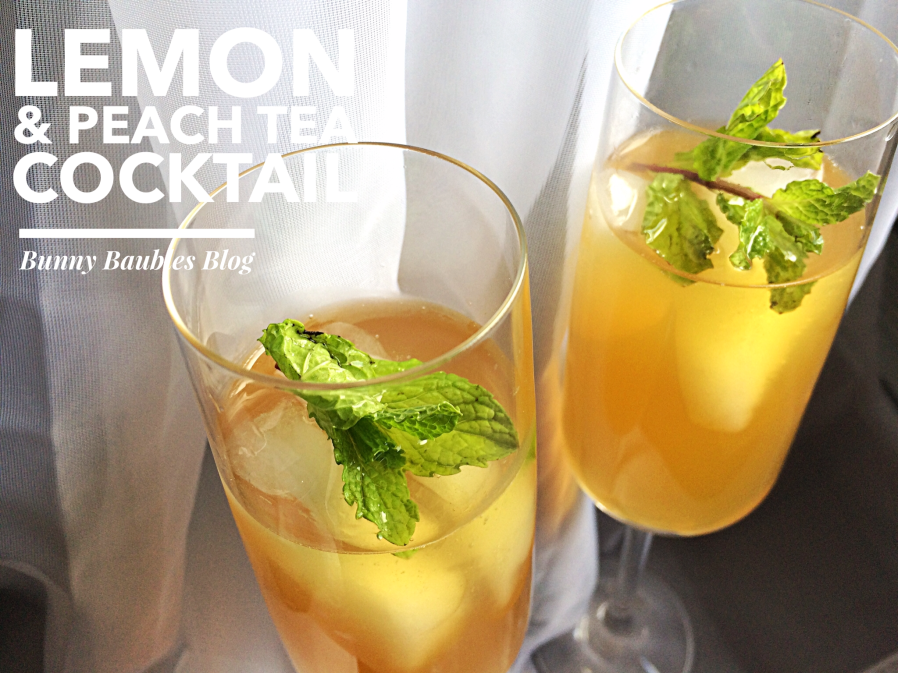 Lemon & Peach Tea Cocktail by Bunny Baubles