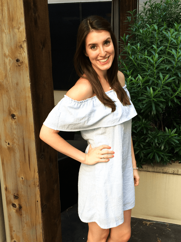 Seersucker Off the Shoulder Dress Tutorial by Bunny Baubles Blog 3