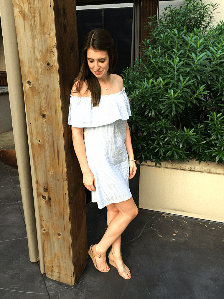 Seersucker Off the Shoulder Dress Tutorial by Bunny Baubles Blog 5