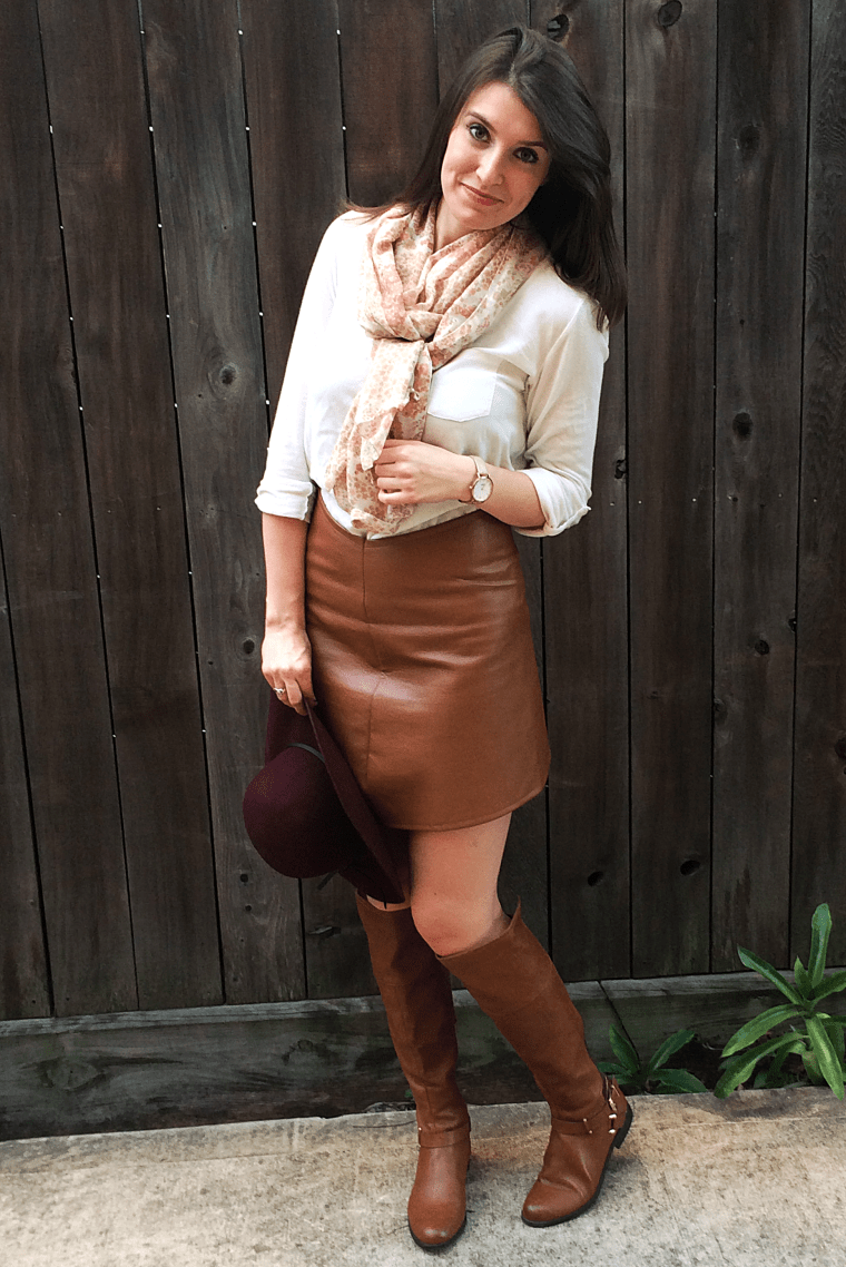 Faux Leather Mini Skirt Tutorial by Bunny Baubles Blog 5