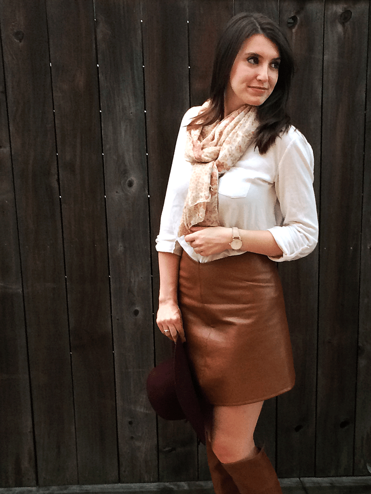 Faux Leather Mini Skirt Tutorial by Bunny Baubles Blog 6