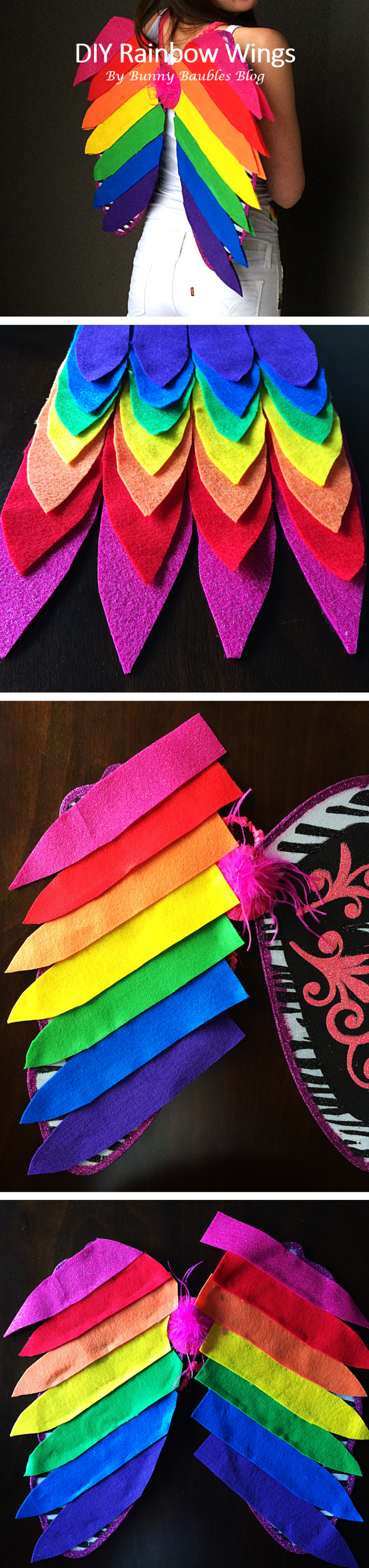 DIY Rainbow Wings by Bunny Baubles Blog