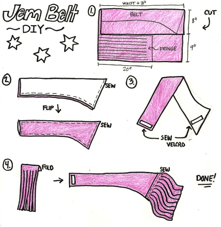 80s Jem and the Holograms Costume DIY Belt by Bunny Baubles