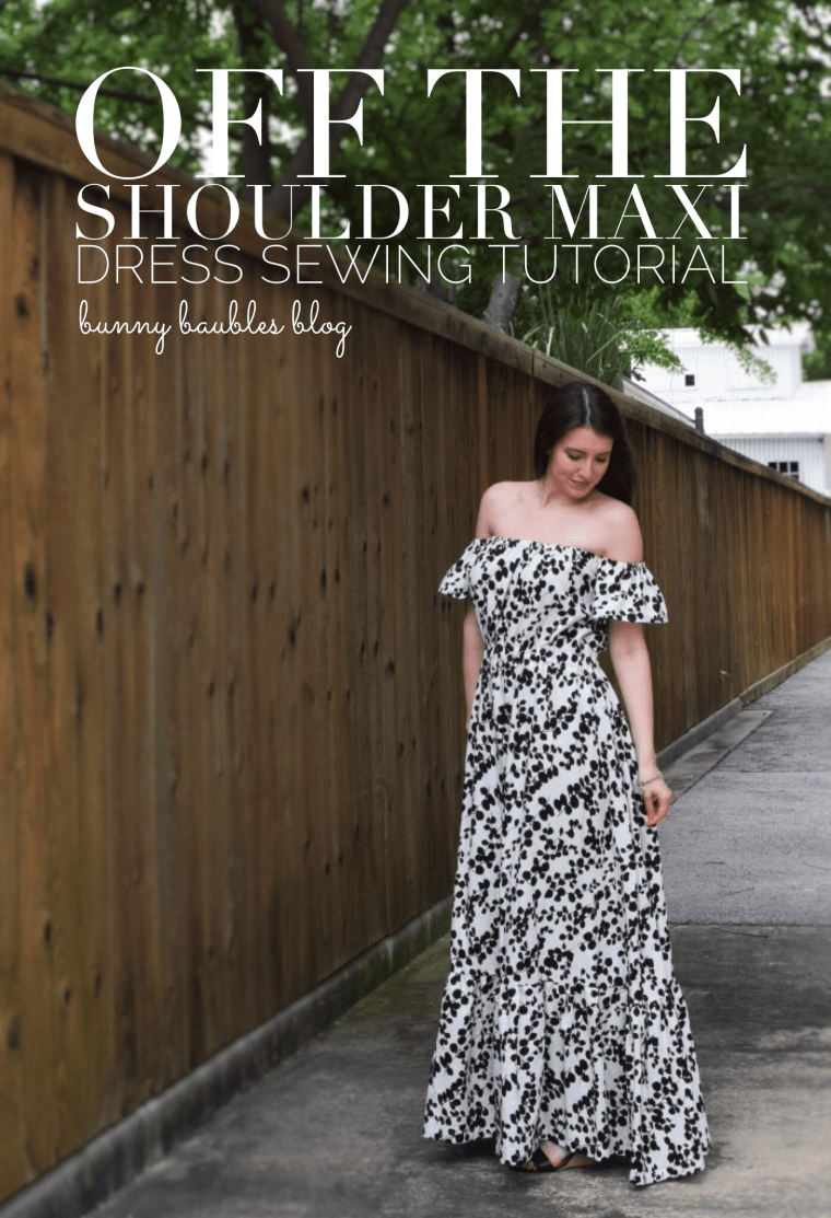 off the shoulder maxi dress by bunny baubles blog