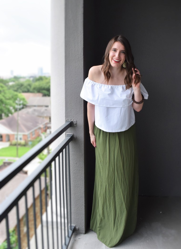 Off the Shoulder Ruffle Crop Top Sewing Tutorial DIY 2