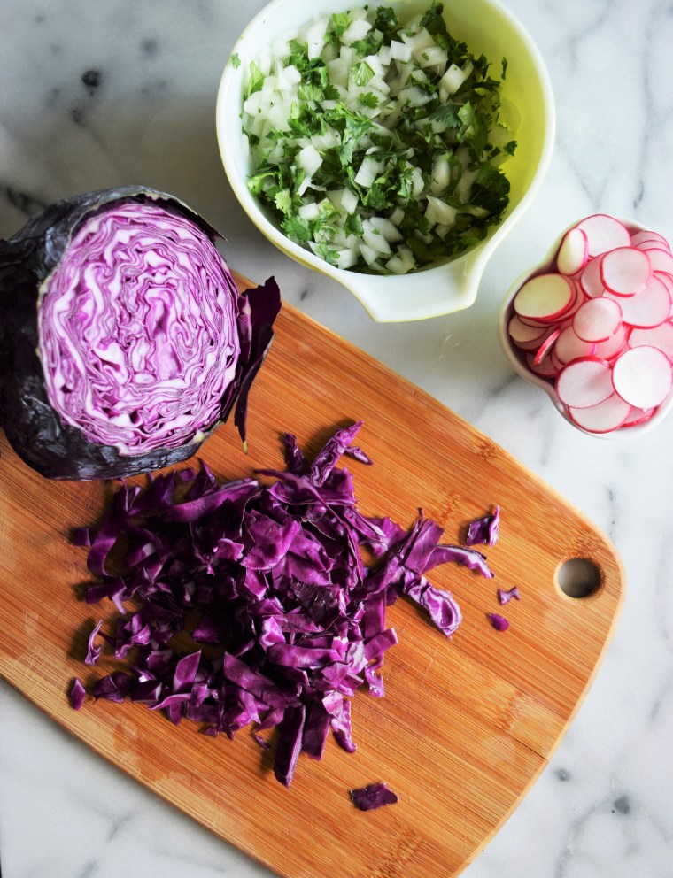Colorful slow cooker pork taco recipe