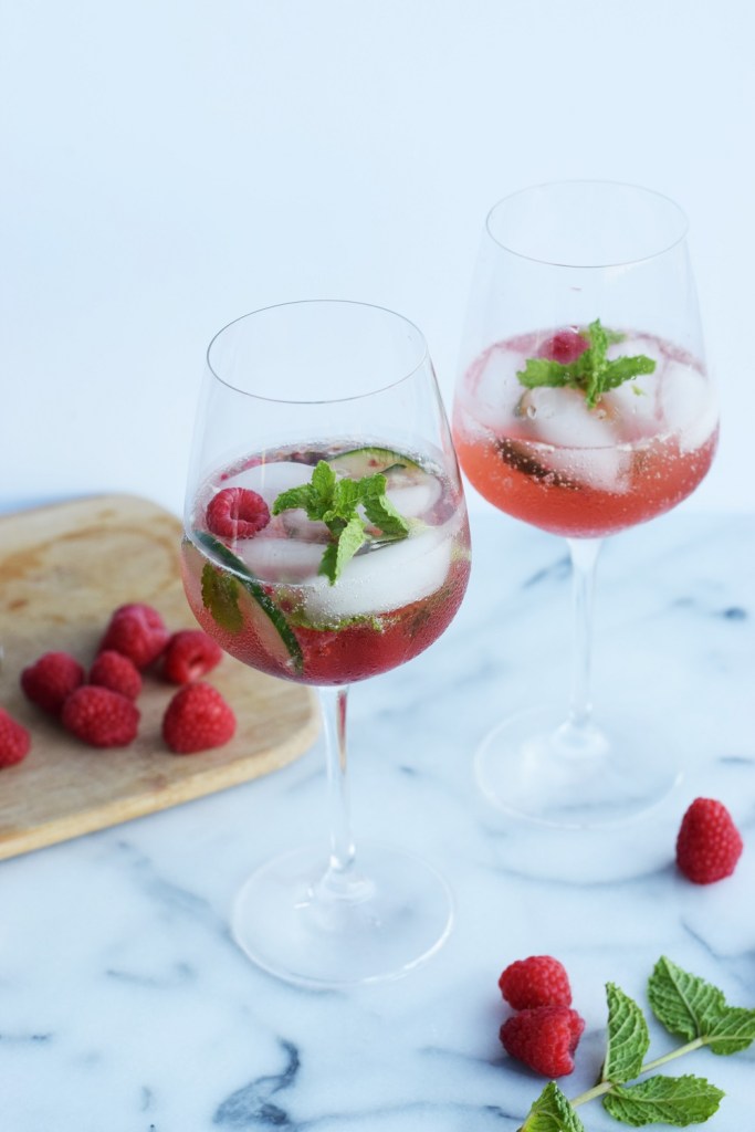 Raspberry And Roses Raspberry Cucumber Rosé Cocktail – Sew Bake Decorate