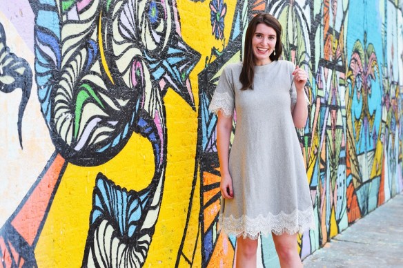 Lace Trimmed Swing Dress Sewing DIY | Sew Bake Decorate