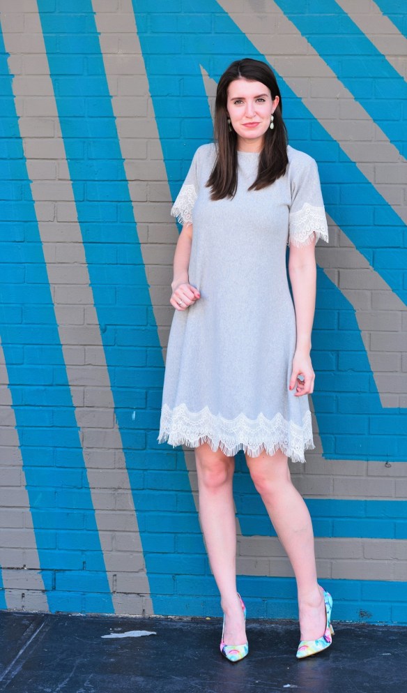 bandeau lace-up mini dress in light blue stonewash Thats So Fetch | Sedona Lace Strapless Mini Dress | Blue main image 1
